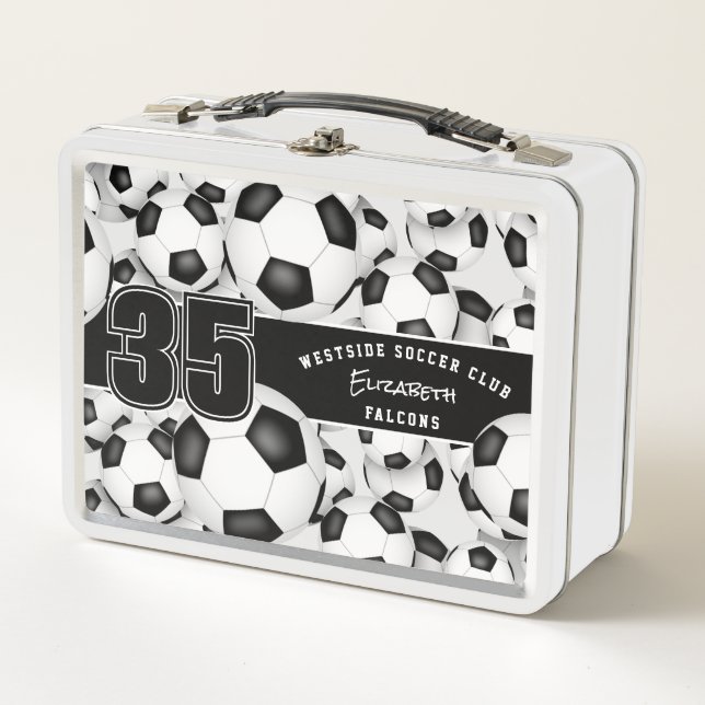 Lunch Box Beaucoup de balles de football nom d'équipe person (Devant)