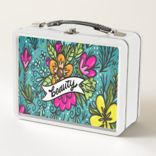 Lunch Box Beauté de l'oreiller avec fleurs