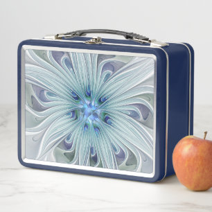 Lunch Box Beauté florale Abstraite moderne Blue Pastel Flowe