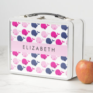 Lunch Box Beaux Baleines, Motif De Baleines, Votre Nom
