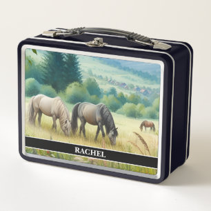 Lunch Box Beaux Chevaux de Pâturage