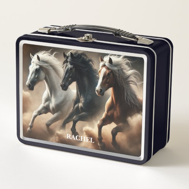 Lunch Box Beaux Chevaux Sauvages (Devant)