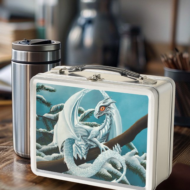 Lunch Box Bébé Dragon d'hiver blanc (Créateur téléchargé)