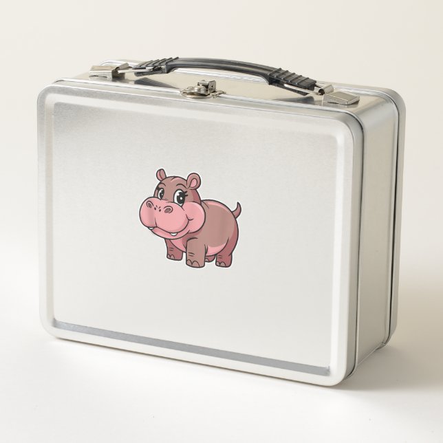 Lunch Box Bébé mignon Hippo Moo Deng Débardeur_1 (Devant)