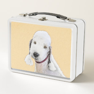 Lunch Box Bedlington Terrier Peinture - Art Chien original
