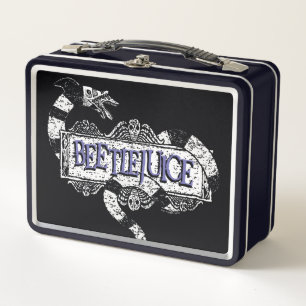 Lunch Box Beetlejuice   Sandworm Coiled on Beetlejuice Logo