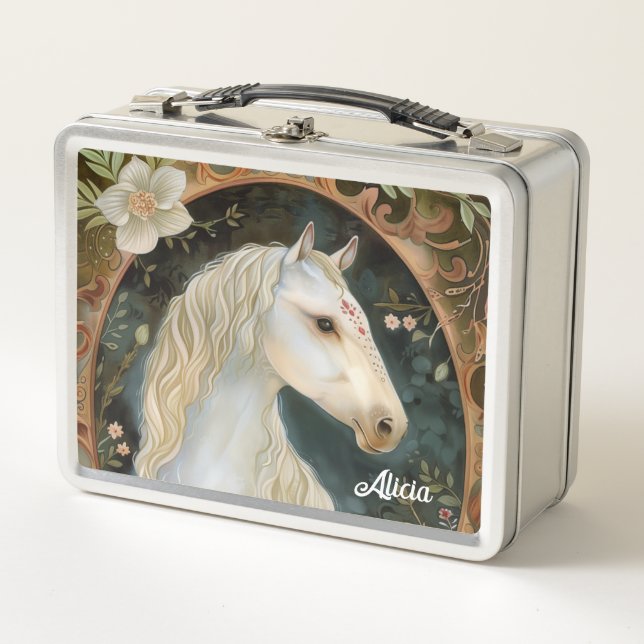 Lunch Box Belle Fantaisie Cheval Blanc (Devant)