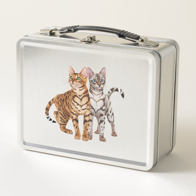 Lunch Box Bengale Cat Buddies Rosette et Snow Bengale Cats P (Devant)