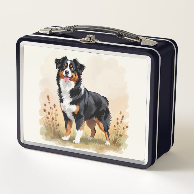 Lunch Box Berger australien Tricolore noir Chien australien (Devant)