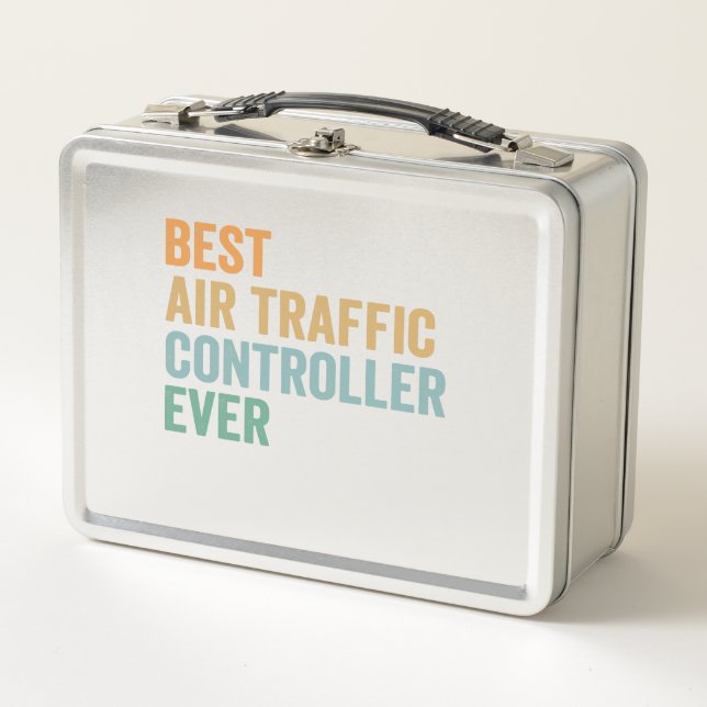Lunch Box Best Air Traffic Controller Ever Funny Retro Gift (Devant)