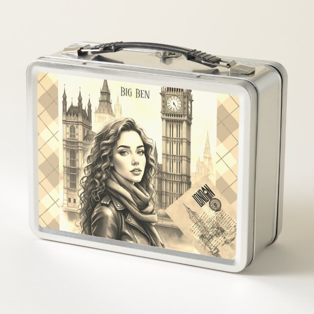 Lunch Box Big Ben Horloge, Voyageuse à Big Ben Londres (Dos)