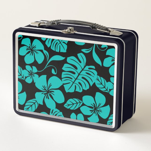 LUNCH BOX BIKINI ROSE (NOIR/TURQUOISE) (Devant)