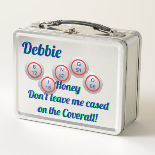 Lunch Box Bingo avec nom et balles de bingo