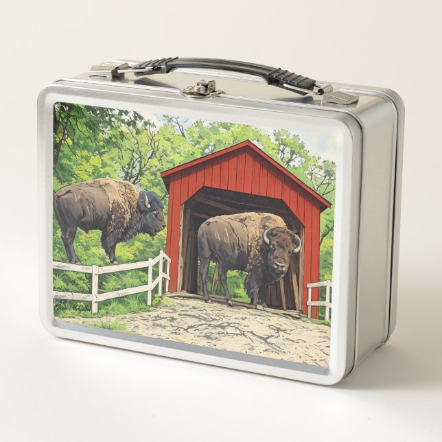 Lunch Box Bison Au Pont Couvert (Devant)