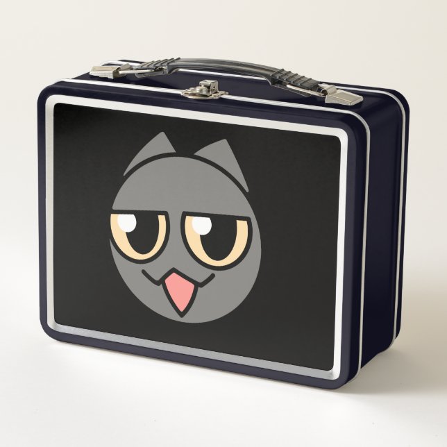 Lunch Box Black Cartoon Cat (Devant)