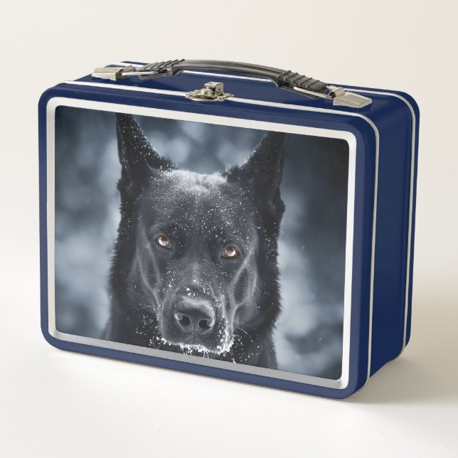 Lunch Box Black German Shepherd (Devant)