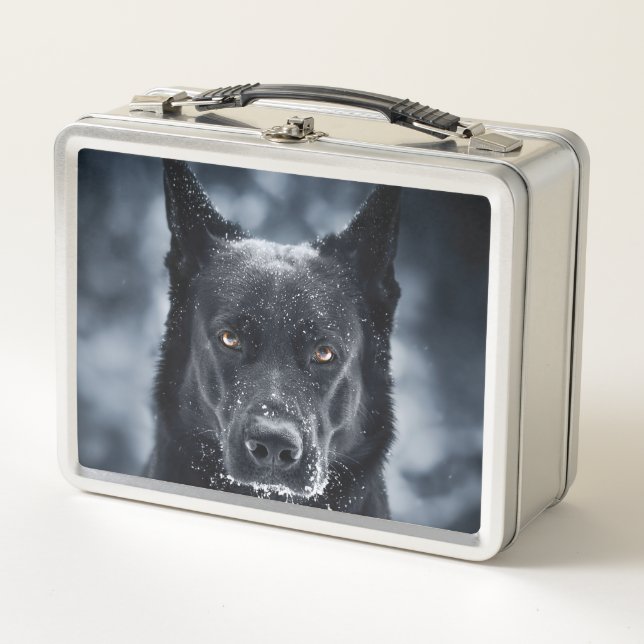 Lunch Box Black German Shepherd (Devant)