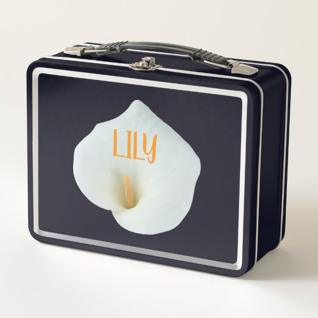 Lunch Box Blanc Calla Lily Jardin Fleur Jardin Photo (Devant)