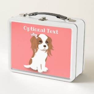 Lunch Box Blenheim Cavalier King Charles Spaniel rose