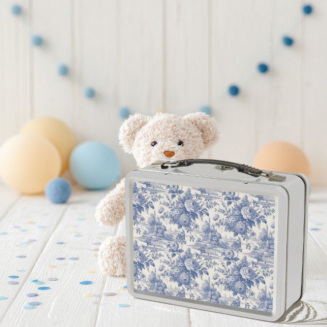 Lunch Box Bleu de toile à fleurs (Créateur téléchargé)