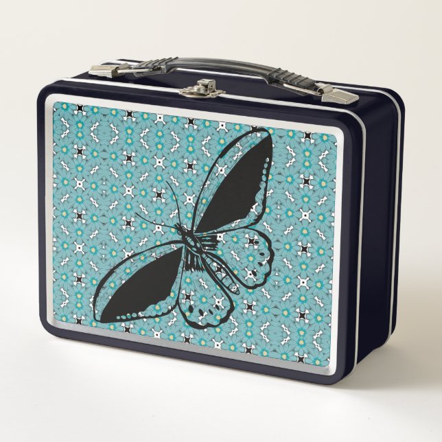 Lunch Box Bleu papillon (Devant)
