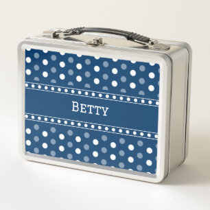 Lunch Box Bleu Royal à pois