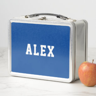 Lunch Box Bleu simple personnalisé Retour à l'école