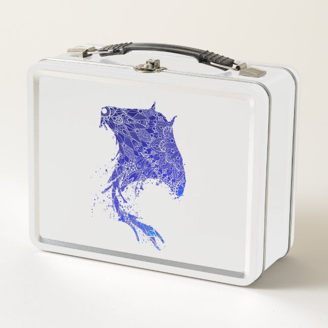 Lunch Box Blue Mandala Stingray (Devant)