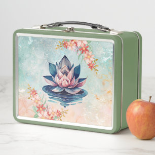 Lunch Box Blush Lotus Calm – Art floral doux