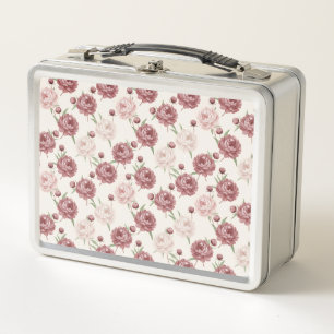 Lunch Box Blush Romantique & Motif Floral de Pivoine Bourgui