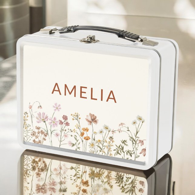 Lunch Box Boho Fleur sauvage Retour À L'École (Créateur téléchargé)