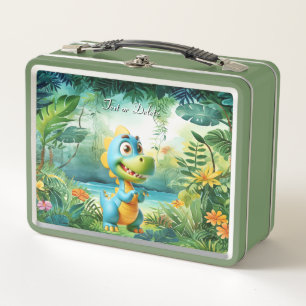 Lunch Box Boîte à déjeuner en métal Dinosaur