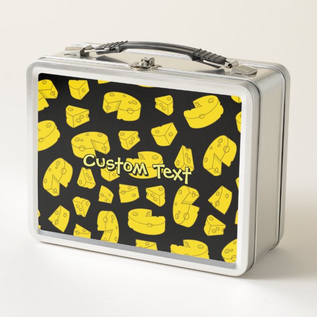 Lunch Box Boite à déjeuner en métal Motif de fromage jaune (Devant)