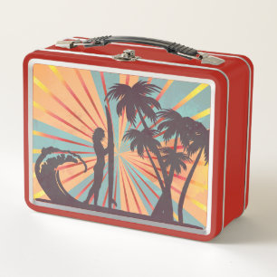 Lunch Box Boîte à déjeuner en métal pour fille surfer