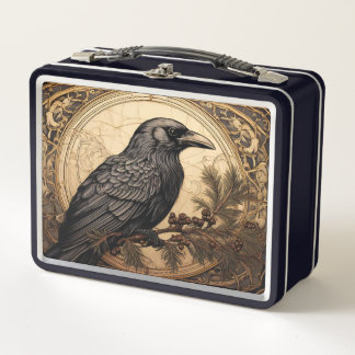 Lunch Box Boîte à lunch Art Nouveau Crow