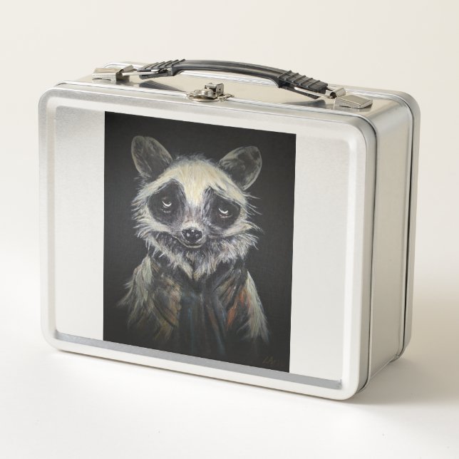 Lunch Box Boîte à lunch en métal Raccoon Imaginaire (Devant)