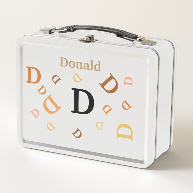 Lunch Box Boîte à lunch - Lettres mélangées en orange (Devant)