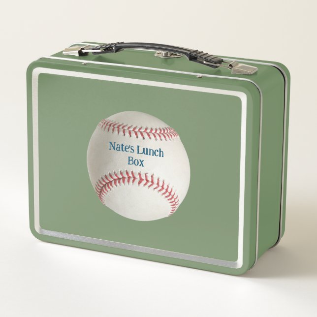 Lunch Box Boîte à lunch personnalisée Dino Metal Baseball (Dos)