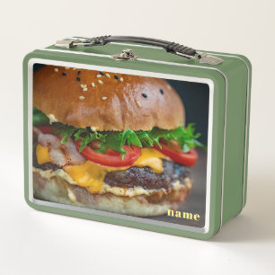 Lunch Box Boîte à lunch photo Hamburger personnalisé