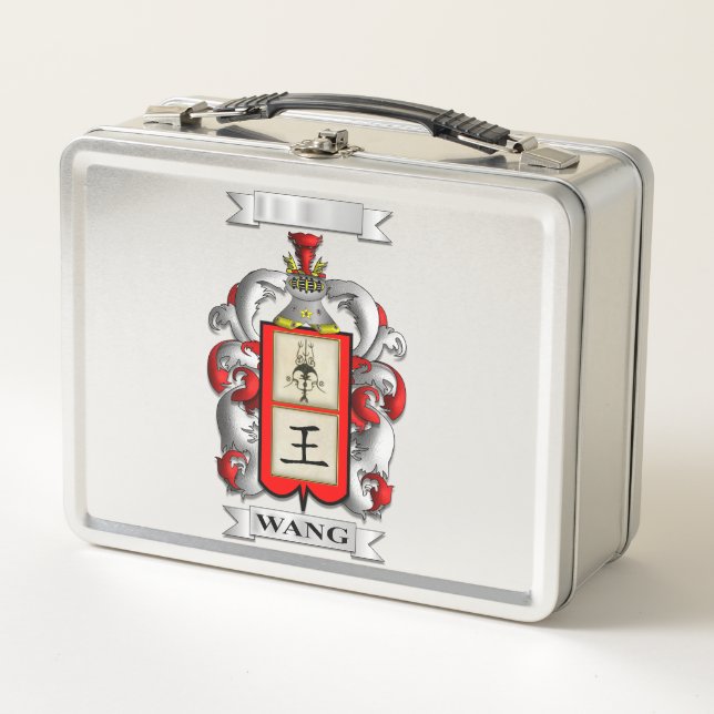 Lunch Box Boîte à Repas Wang Nom de Famille et Écu (Devant)