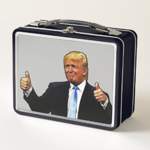 LUNCH BOX BOÎTE À SOUCHER EN MÉTAL RÉTRO DONALD TRUMP