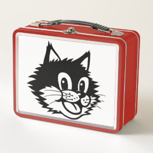 LUNCH BOX BOÎTE À SOUFFLE EN MÉTAL RETRO CAT