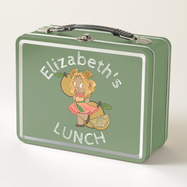 Lunch Box Boîte de déjeuner de texte personnalisée avec Chib (Devant)