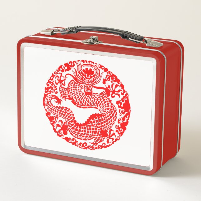 Lunch Box Boite de dragon chinois Vintage (Devant)