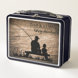 Lunch Box Boîte de mémoire de pêche père et fils personnalis