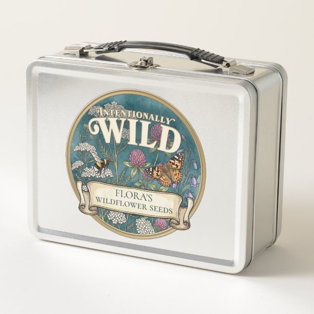 Lunch Box Boîte de Rangement de Graines Sauvages Sarcelle –  (Devant)