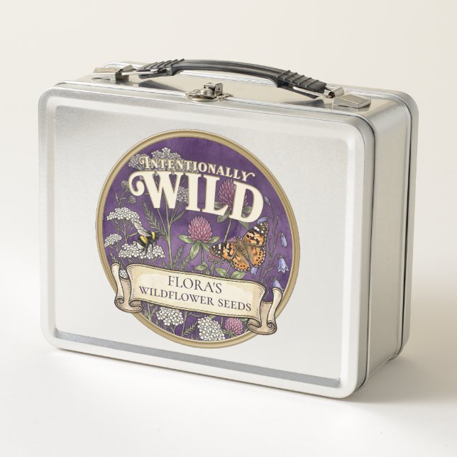 Lunch Box Boîte de Rangement de Graines Sauvages Violettes – (Devant)
