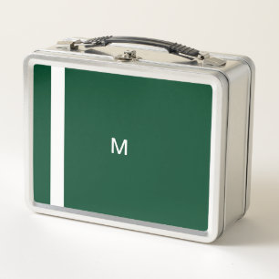 Lunch Box Boîte rétro élégante en fer blanc avec initiale de