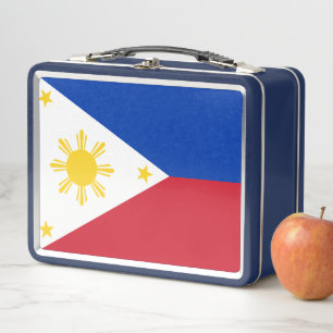 Lunch Box Boîtier en métal inoxydable avec drapeau des Phili