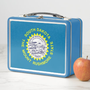 Lunch Box Boîtier en métal inoxydable avec drapeau du Dakota